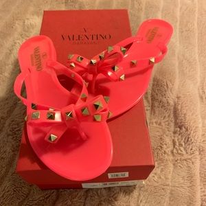 Authentic Hot pink Valentino sandals